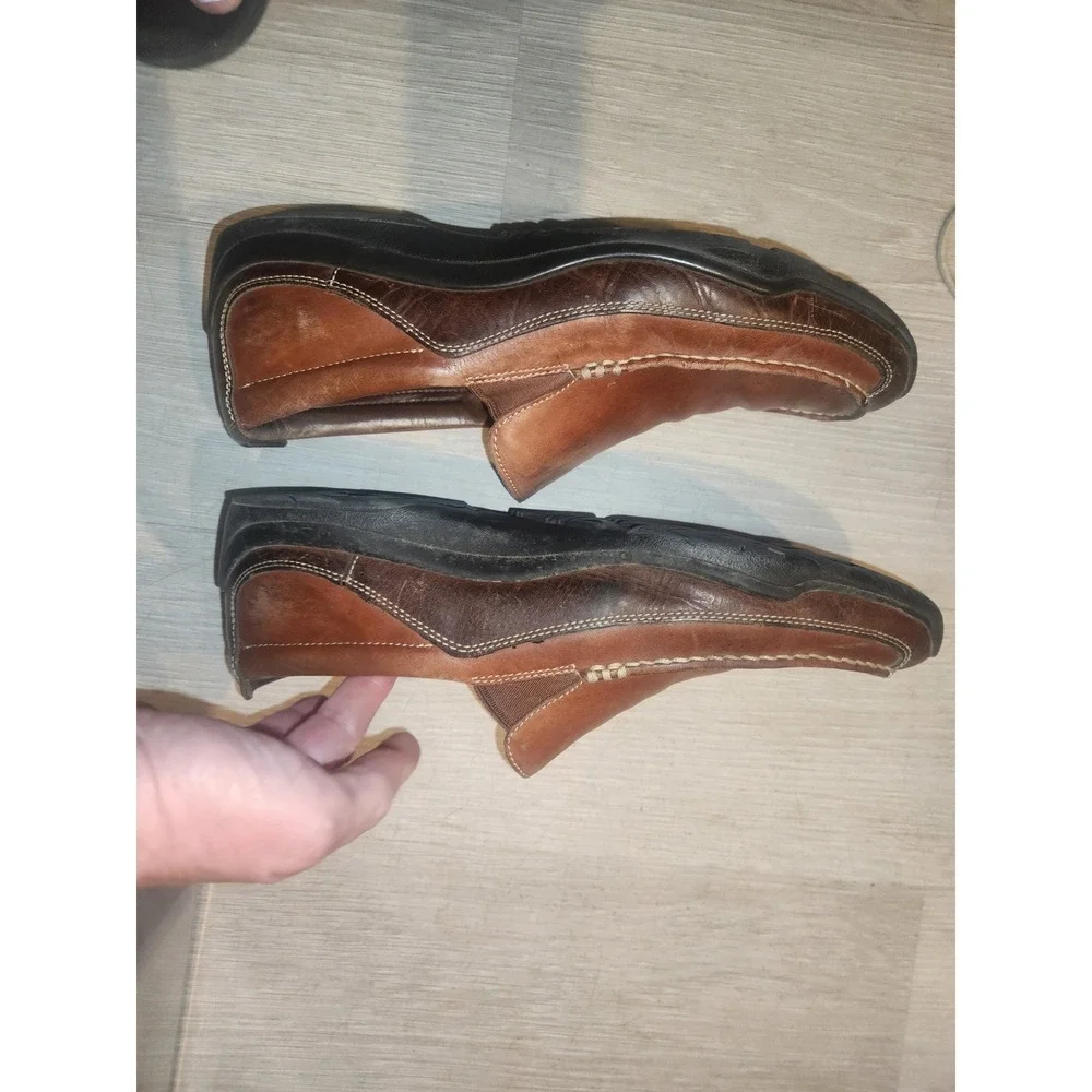 Cole Haan‎ Mens C08038 Brown Leather Nike Air Slip On Loafers Size 11M